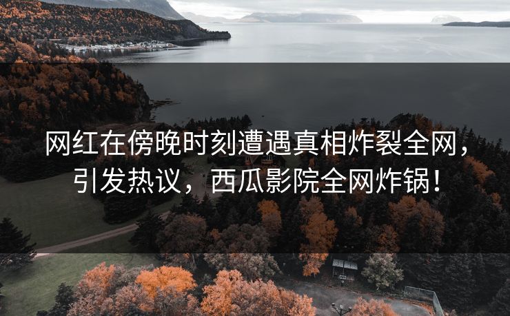 网红在傍晚时刻遭遇真相炸裂全网，引发热议，西瓜影院全网炸锅！